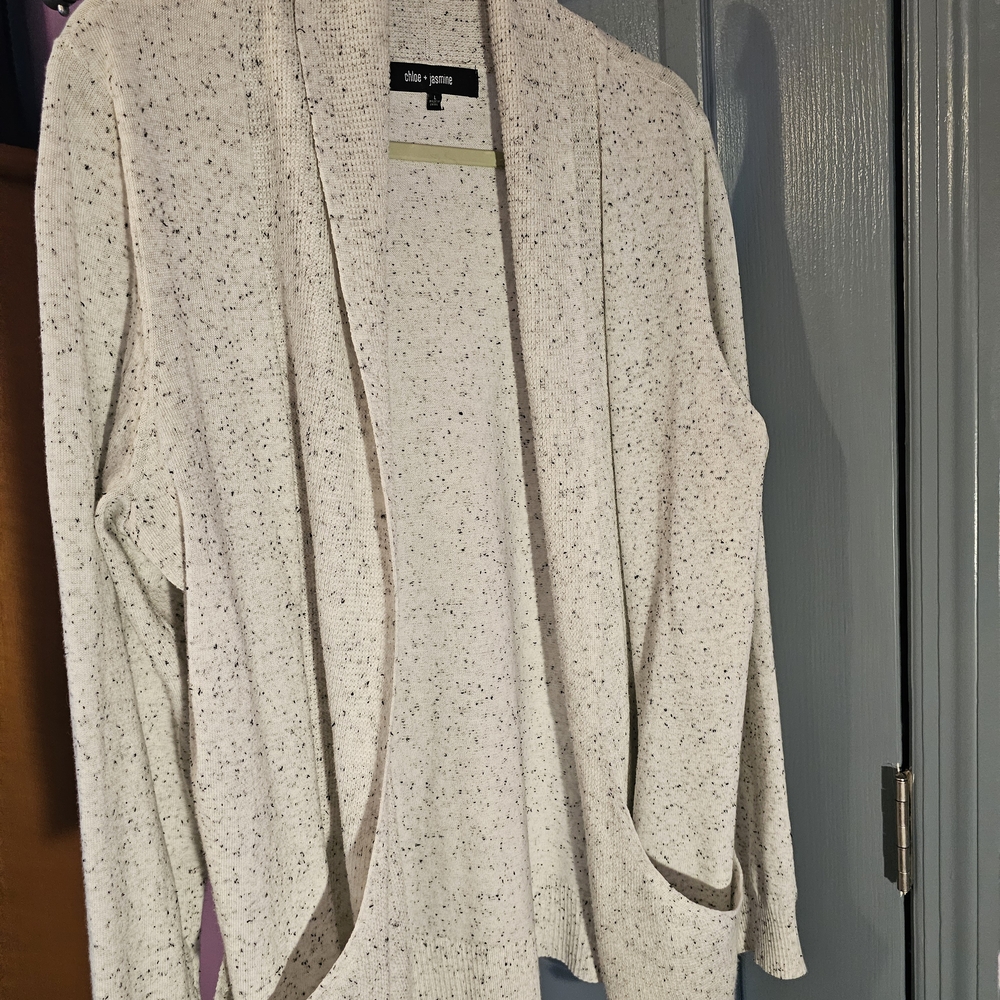 Women's Speckled Cream Cardigan